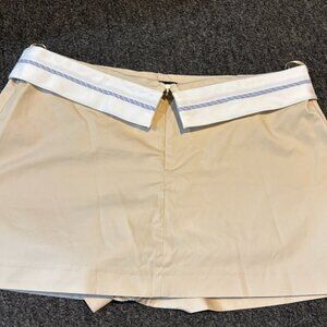 Zara L beige skort with foldable waistline
